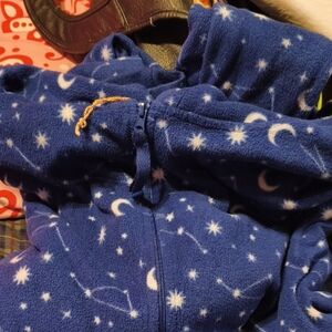 Blue Star and Moon Fleece Onesie